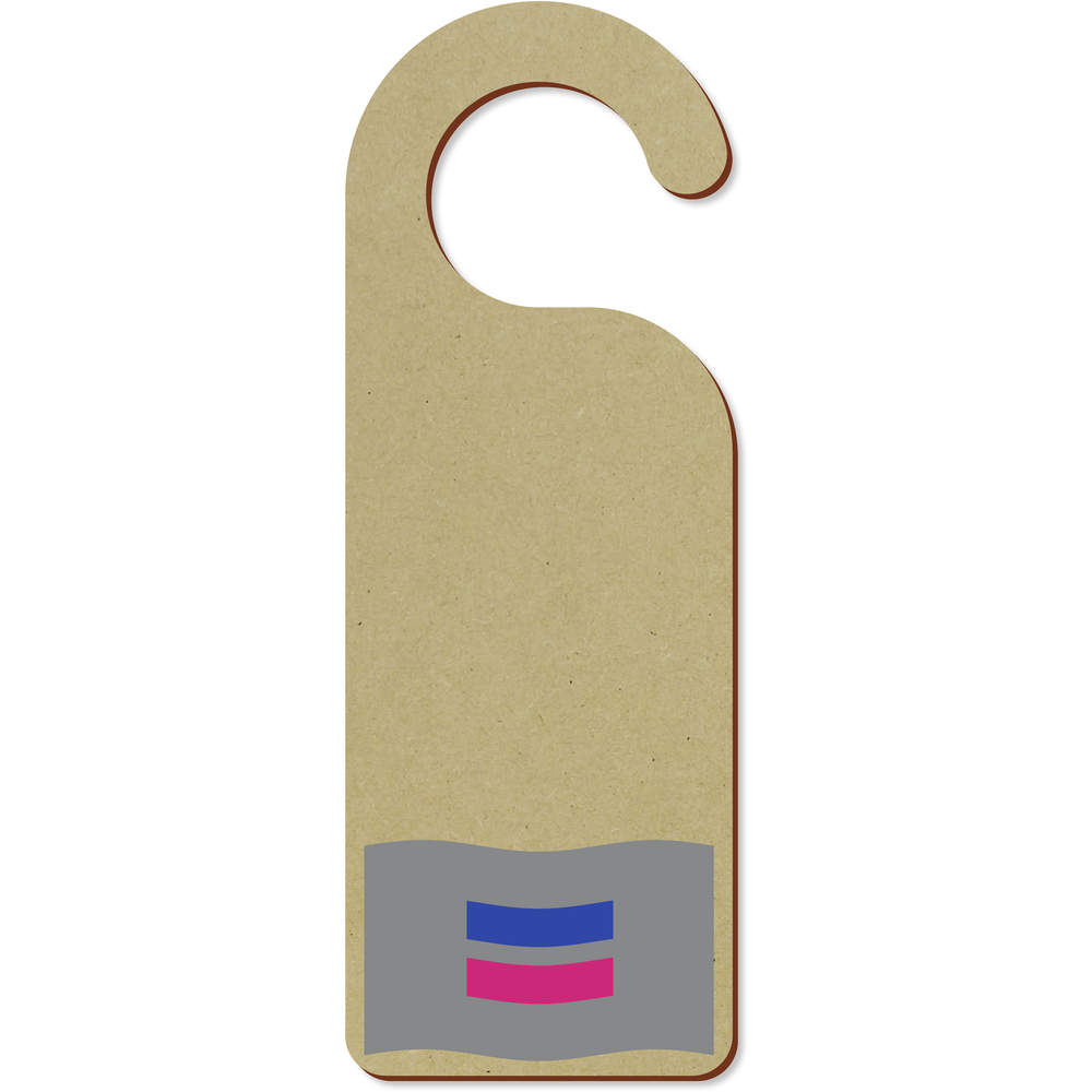 'Waving Androgyne Varient Flag' 200mm x 72mm Door Hanger / Sign (DH00044899)