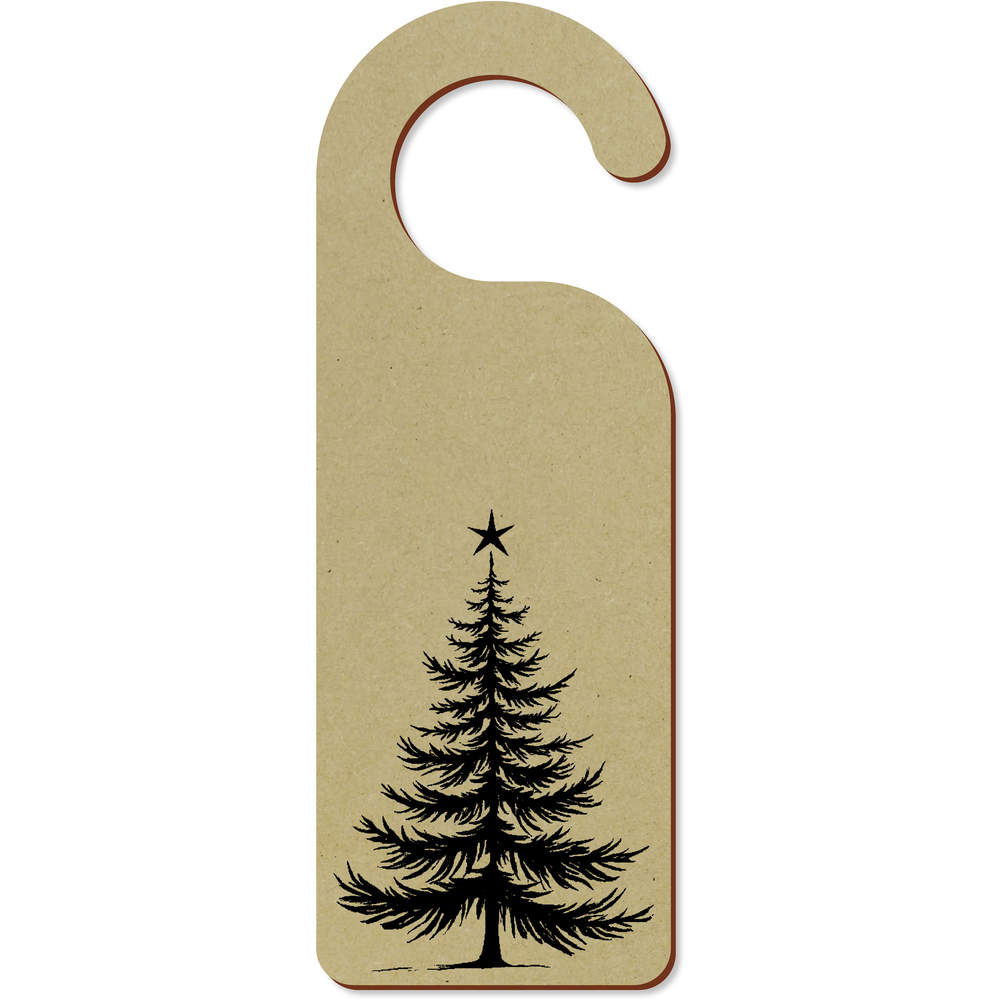 'Single Christmas Tree' 200mm x 72mm Door Hanger / Sign (DH00045114)