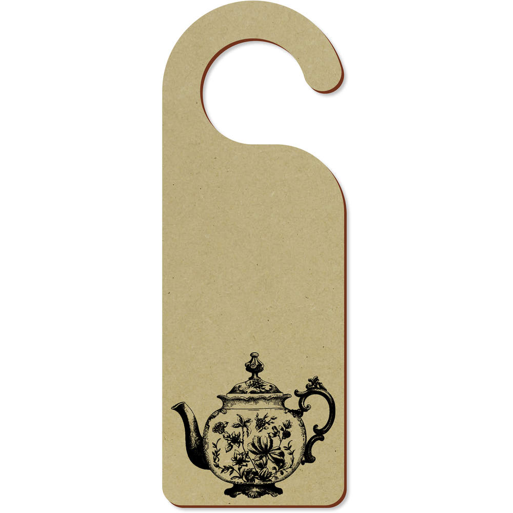 'Vintage Teapot' 200mm x 72mm Door Hanger / Sign (DH00045200)