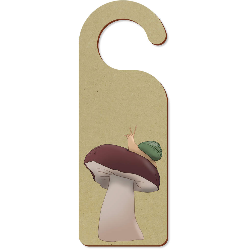 'Snail on a Mushroom' 200mm x 72mm Door Hanger / Sign (DH00045260)