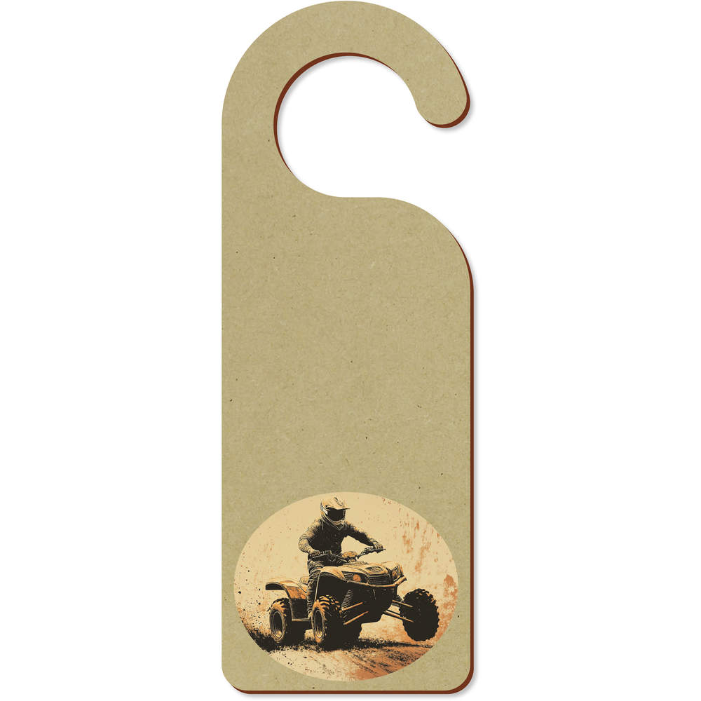 'Quad Bike Rider' 200mm x 72mm Door Hanger / Sign (DH00045951)