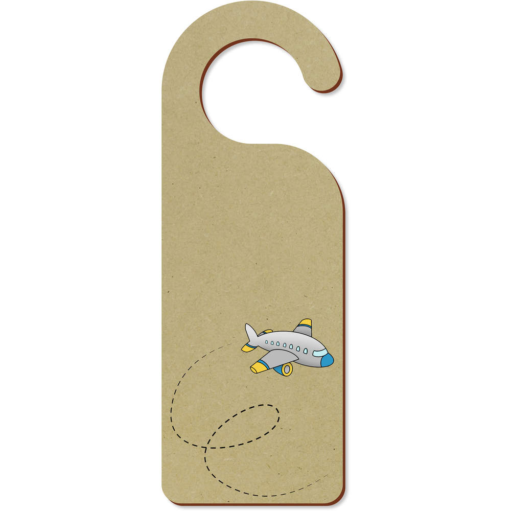 'Cute Airplane Loop' 200mm x 72mm Door Hanger / Sign (DH00046625)