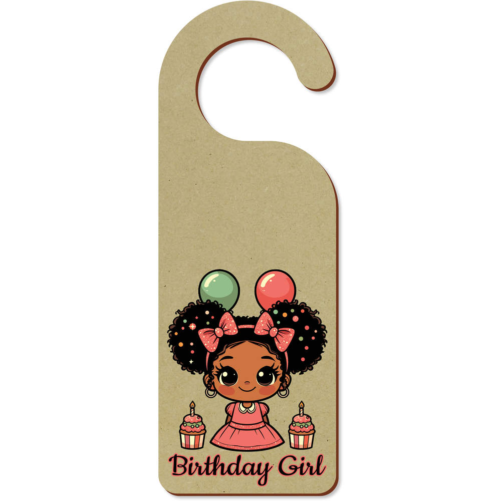 'Birthday Girl' 200mm x 72mm Door Hanger / Sign (DH00047065)