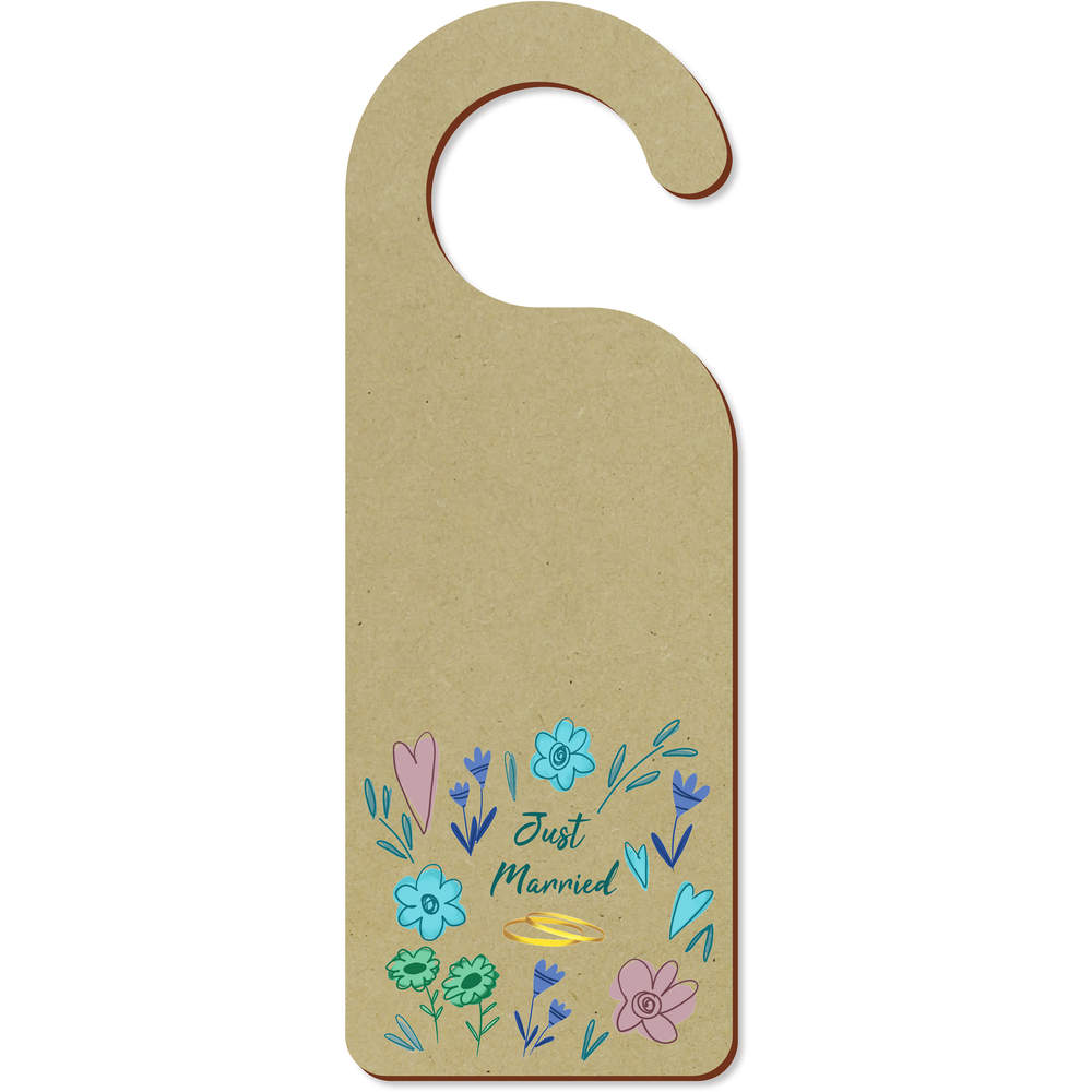 'Just Married' 200mm x 72mm Door Hanger / Sign (DH00047269)