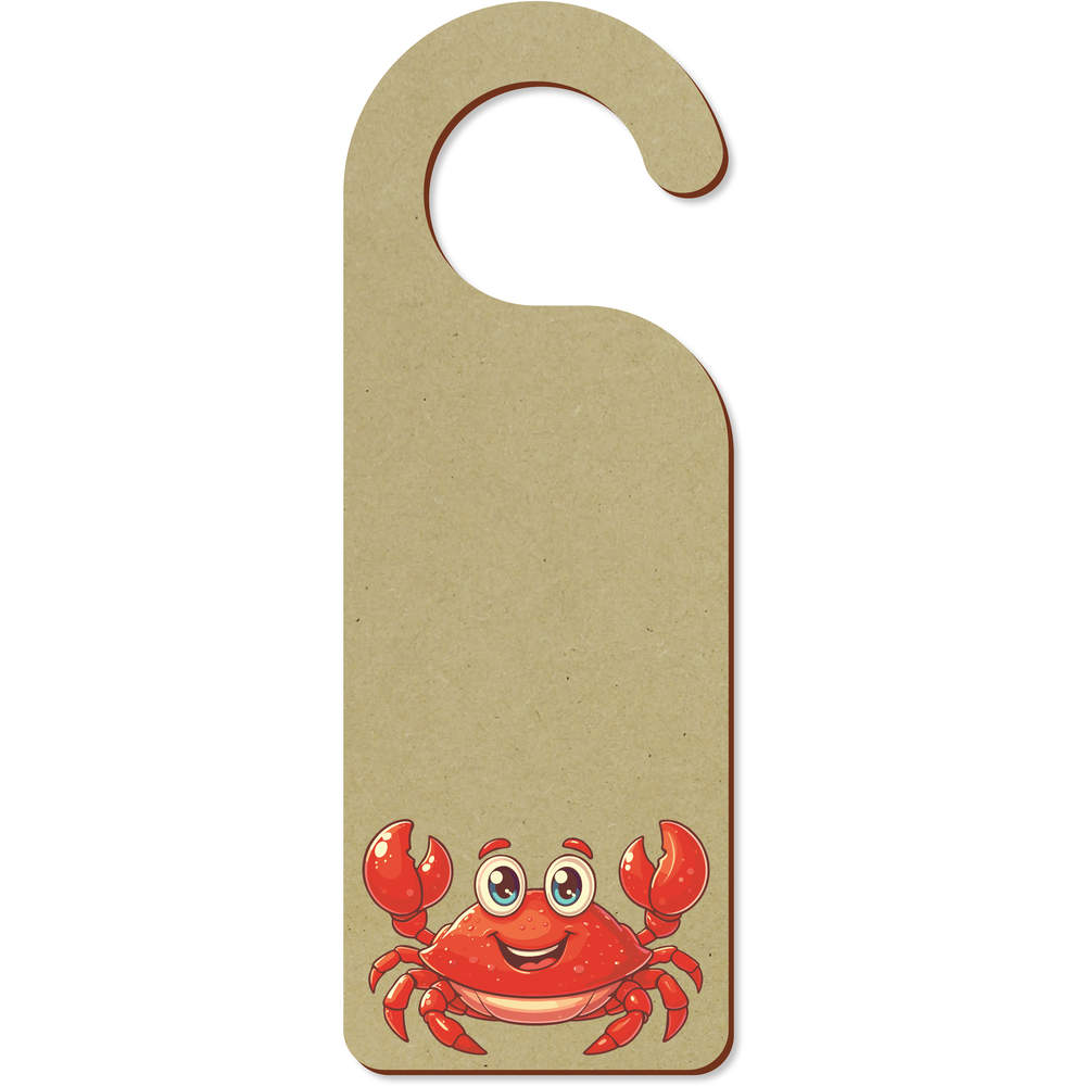 'Happy Crab' 200mm x 72mm Door Hanger / Sign (DH00047533)