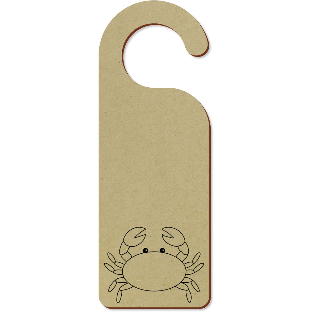 'Crab Outline' 200mm x 72mm Door Hanger / Sign (DH00047625)
