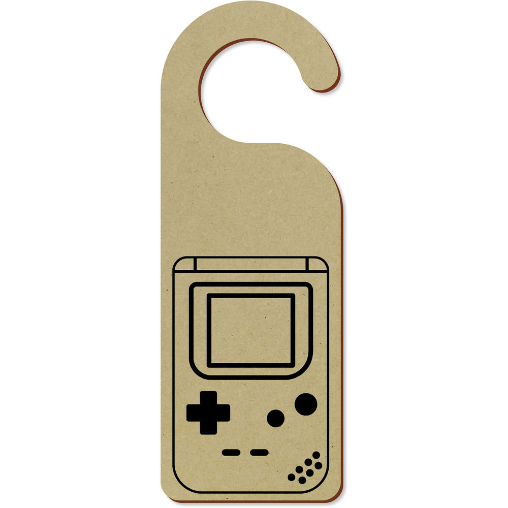 'Handheld game outline' 200mm x 72mm Door Hanger / Sign (DH00047687)