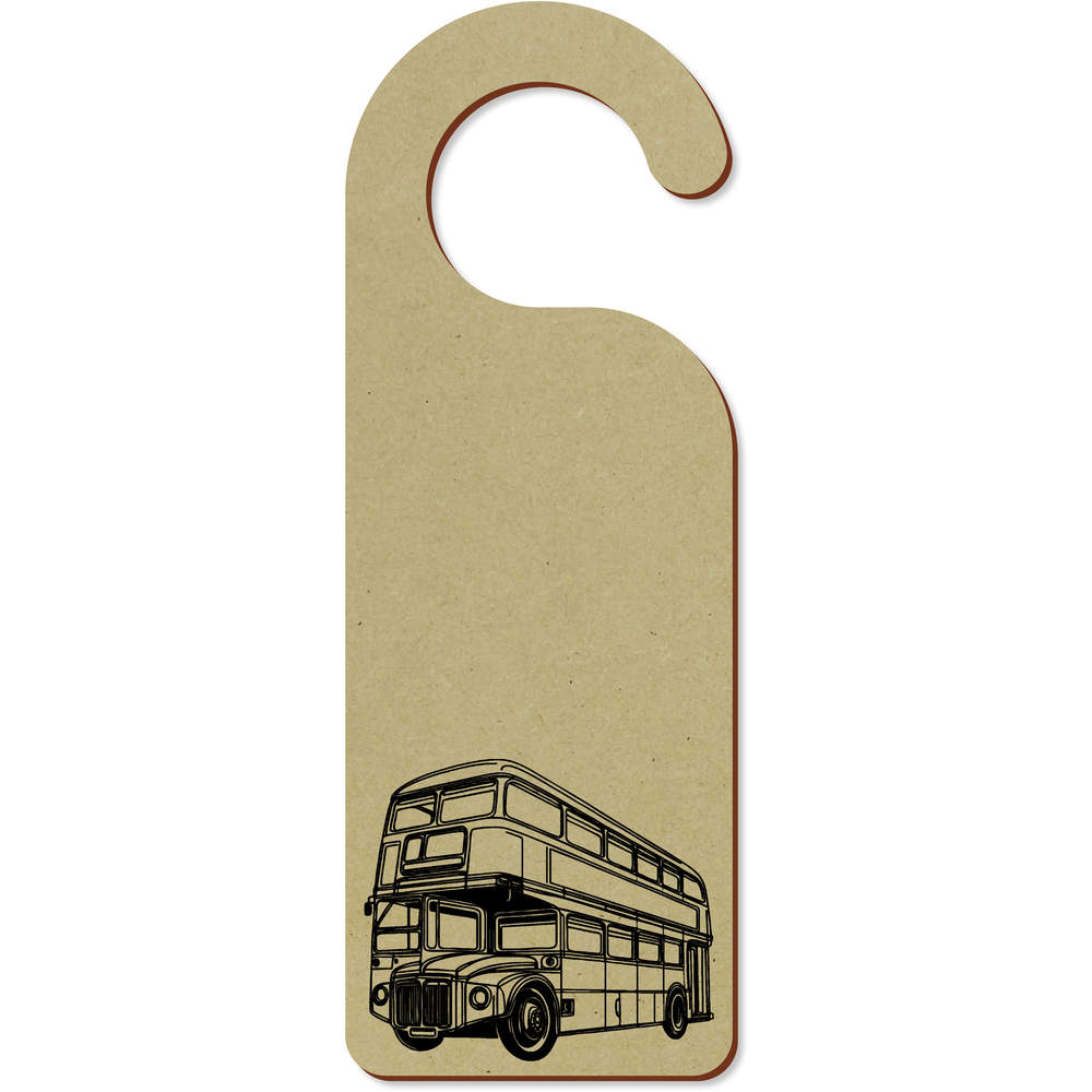 'Double Decker Bus' 200mm x 72mm Door Hanger / Sign (DH00048682)