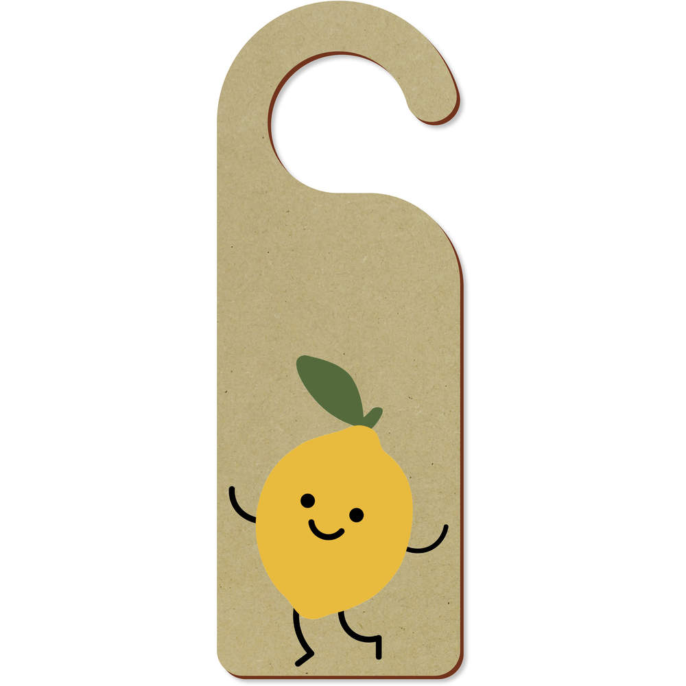 'Happy Lemon' 200mm x 72mm Door Hanger / Sign (DH00048818)