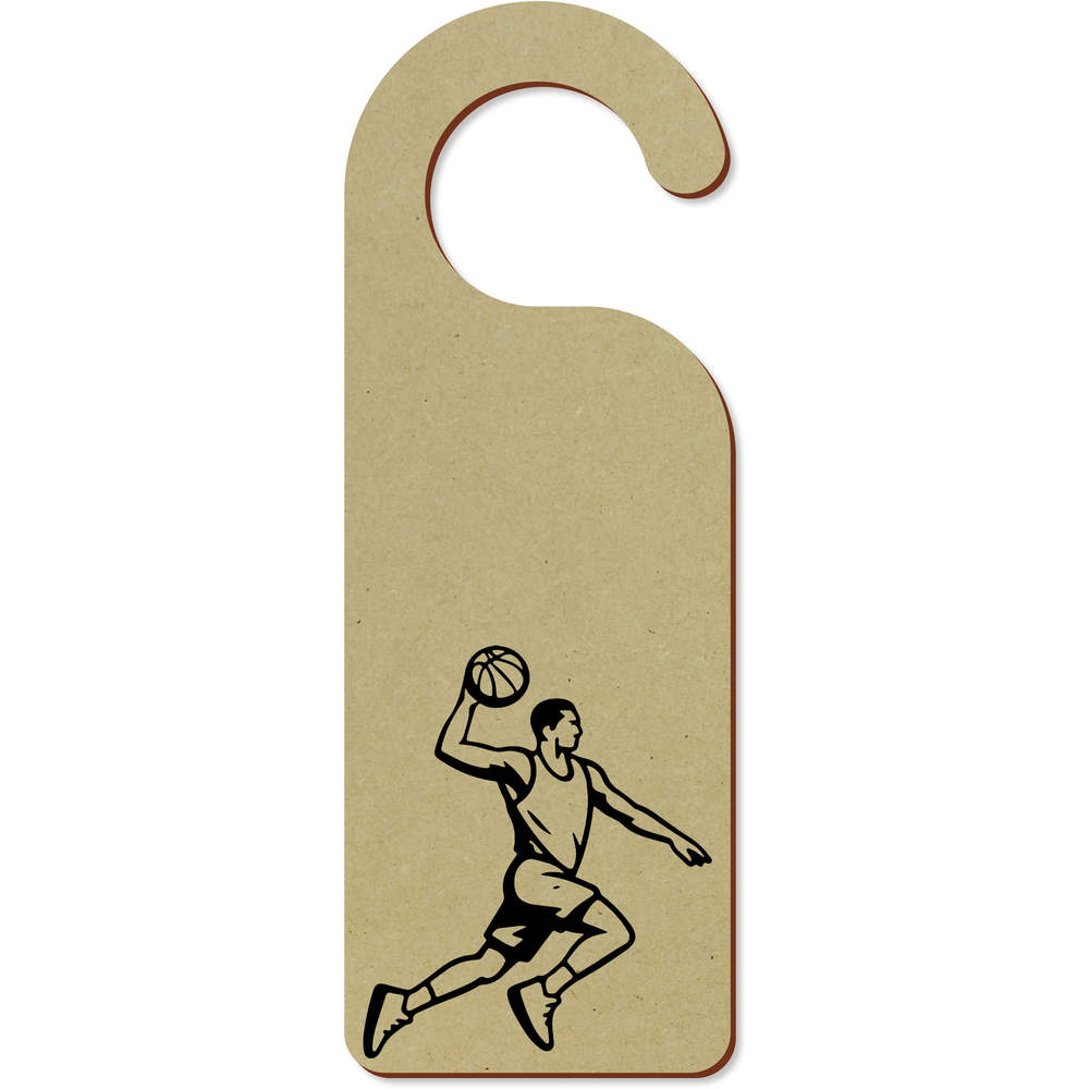 'Basketball Player Dunk' 200mm x 72mm Door Hanger / Sign (DH00049169)