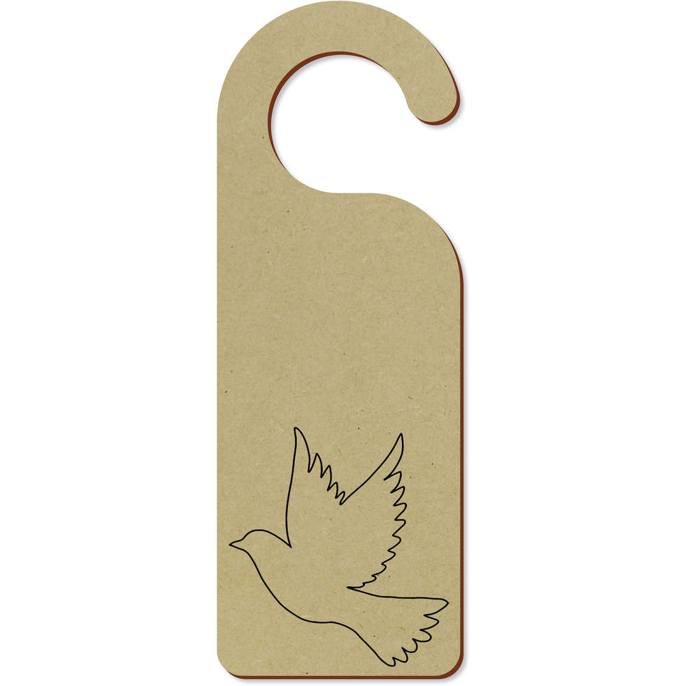 'Flying Bird' Wooden Door Hanger / Sign - 20cm - Bedroom, Office, Hotel and Home Notice Plaque (DH00049877)