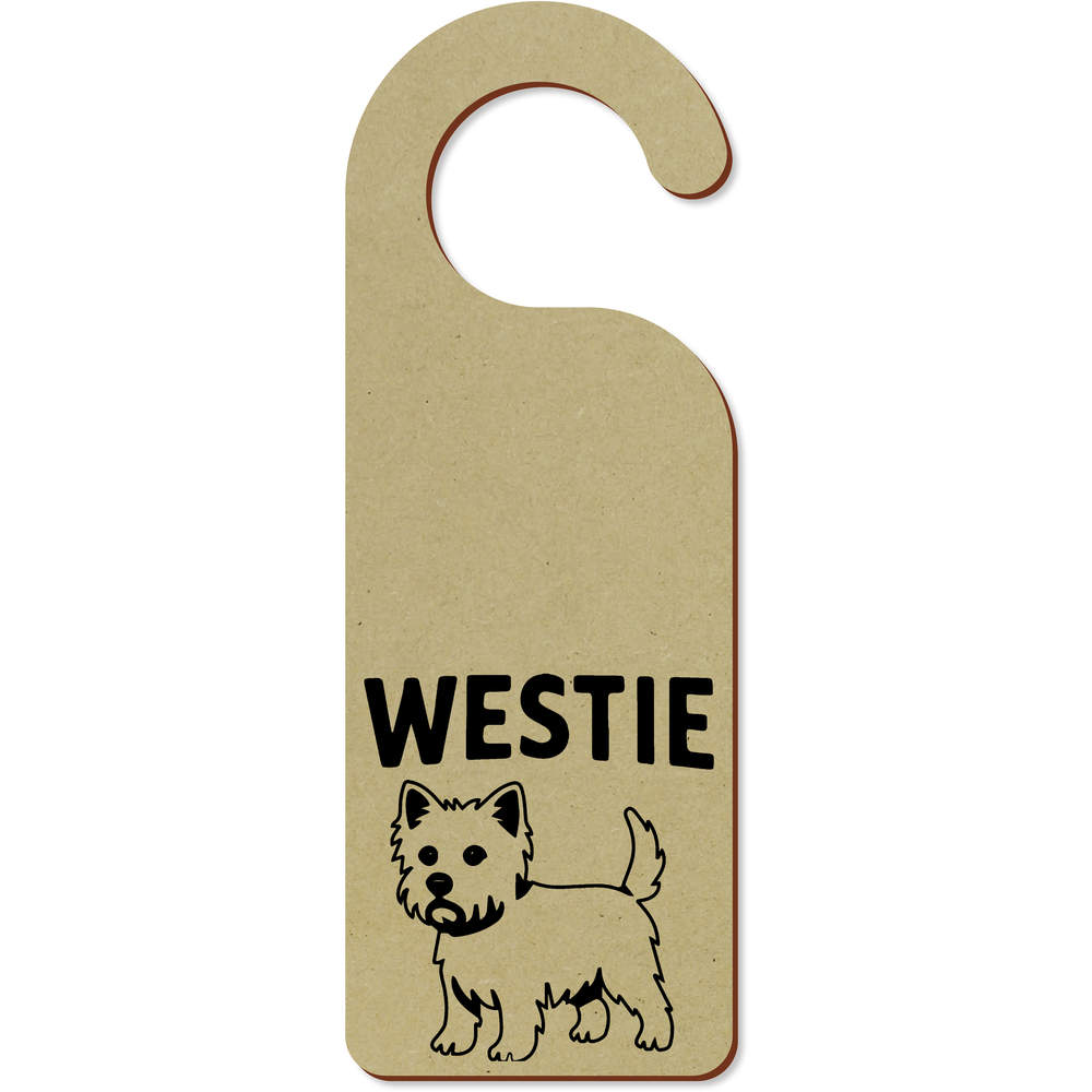 'Westie Dog' 200mm x 72mm Door Hanger / Sign (DH00049977)