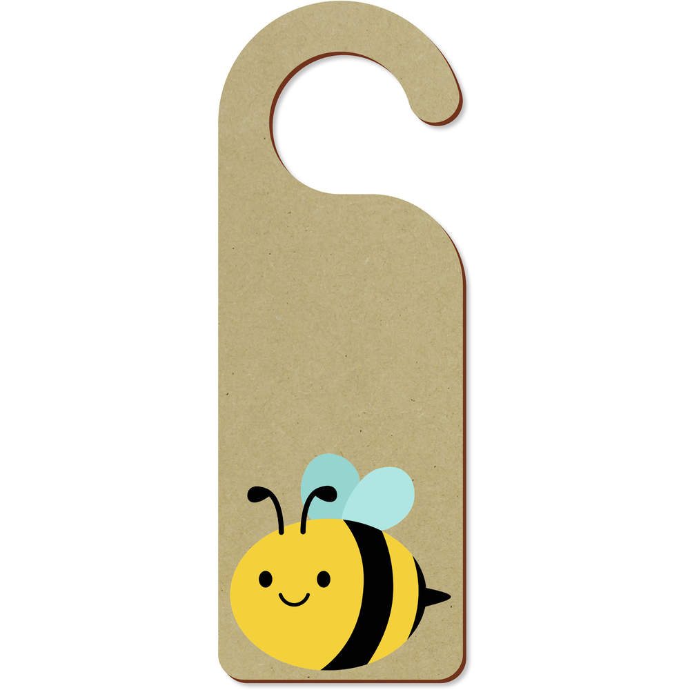 'Happy Bee' 200mm x 72mm Door Hanger / Sign (DH00050177)