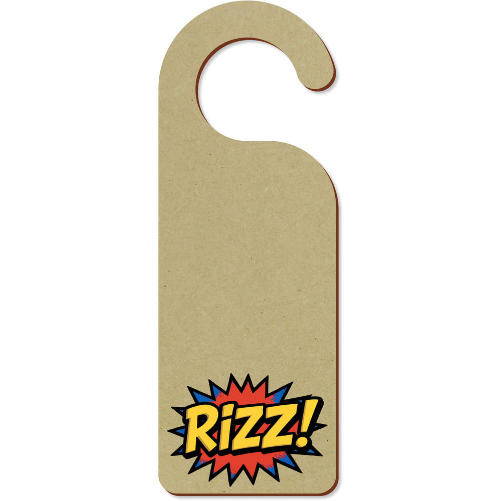 'Rizz! Word' 200mm x 72mm Door Hanger / Sign (DH00050875)
