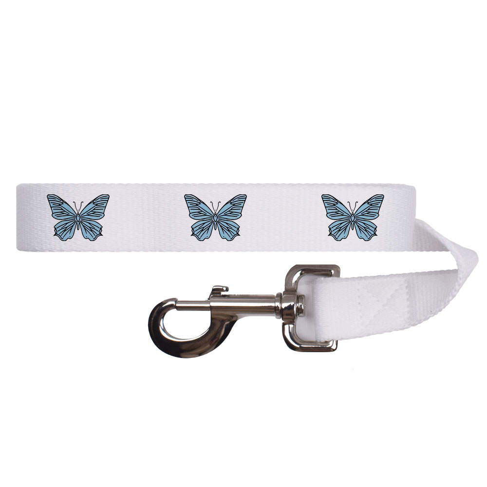 'Blue Butterfly' Dog Lead / Leash (DL00016221)