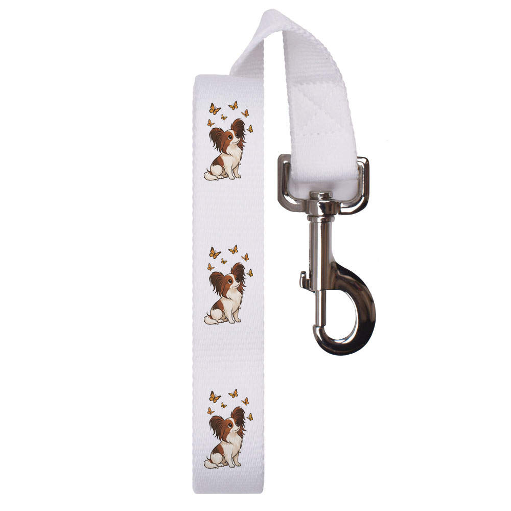 'Papillon Dog & Butterflies' Dog Lead / Leash (DL00026638)