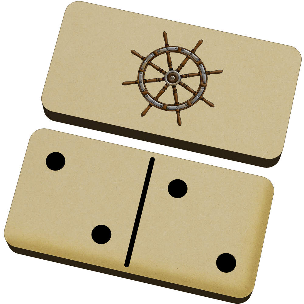 'Sailing Ship Steering Wheel' Domino Set & Box (DM00027069)