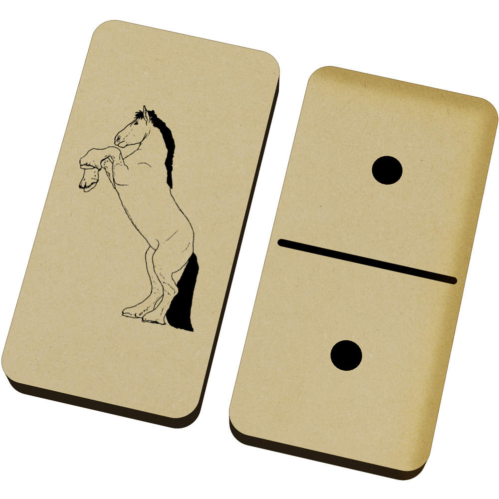 'Rearing Shire Horse' Domino Set & Box (DM00027735)