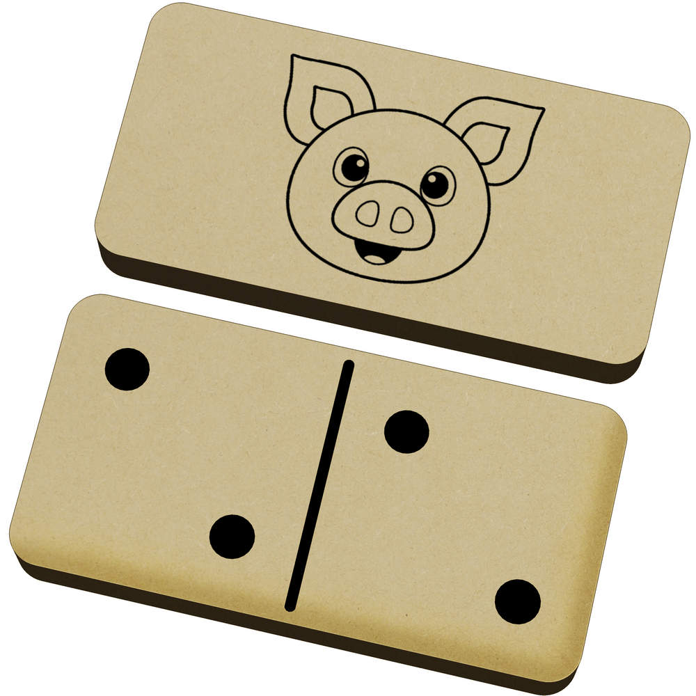 'Happy Pig Face' Domino Set & Box (DM00037814)