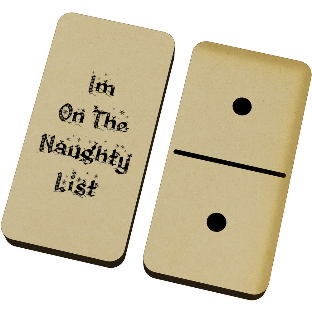 'Im On The Naughty List' Domino Set & Box (DM00038696)