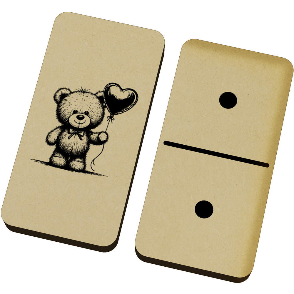 'Teddy Bear With Heart Balloon' Domino Set & Box (DM00047916)