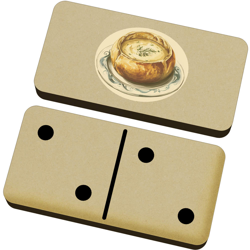 'Sourdough Bread Bowl Filled with Creamy Soup' Domino Set & Box (DM00048111)