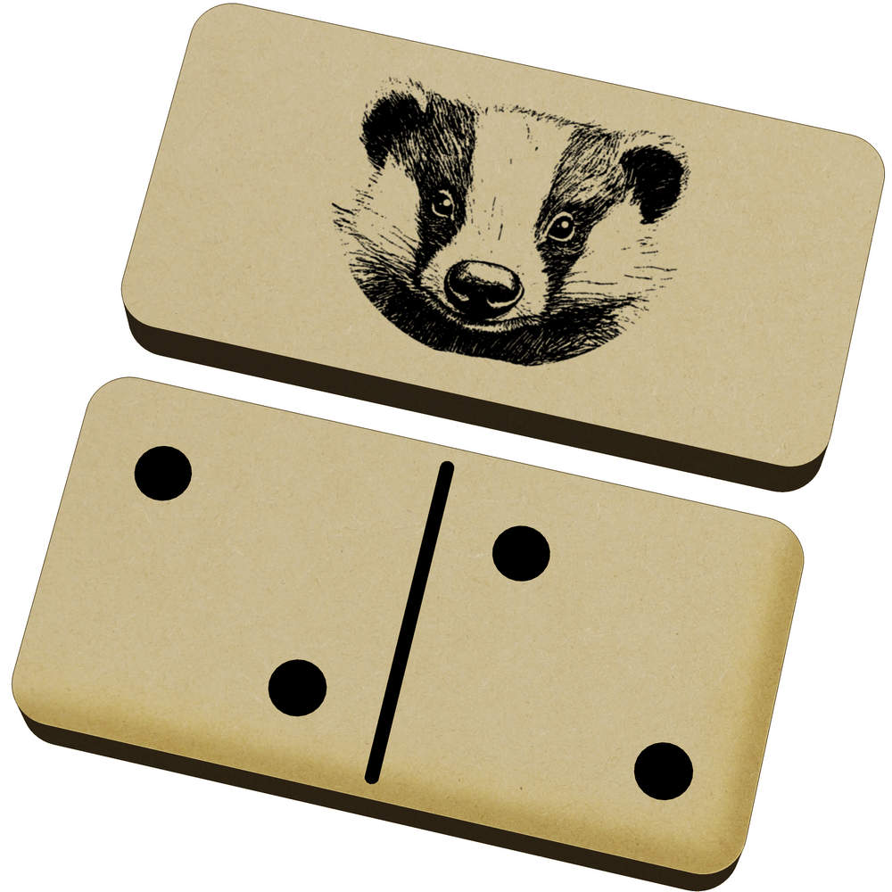 'Badger Portrait' Domino Set & Box (DM00048425)