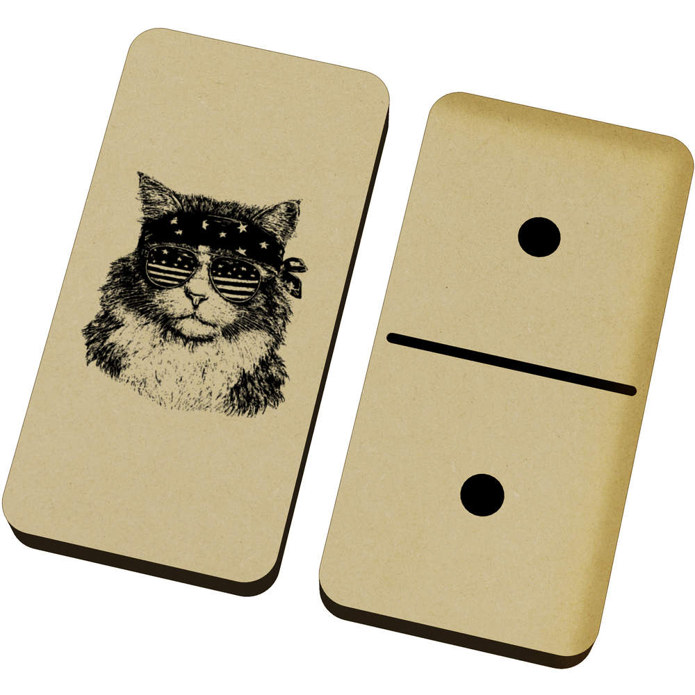 'Cat Wearing Sunglasses' Domino Set & Box (DM00050264)