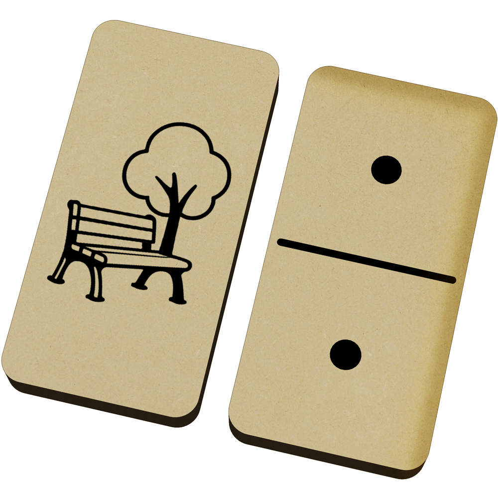'Peaceful Park Bench and Tree' Domino Set & Box (DM00051636)
