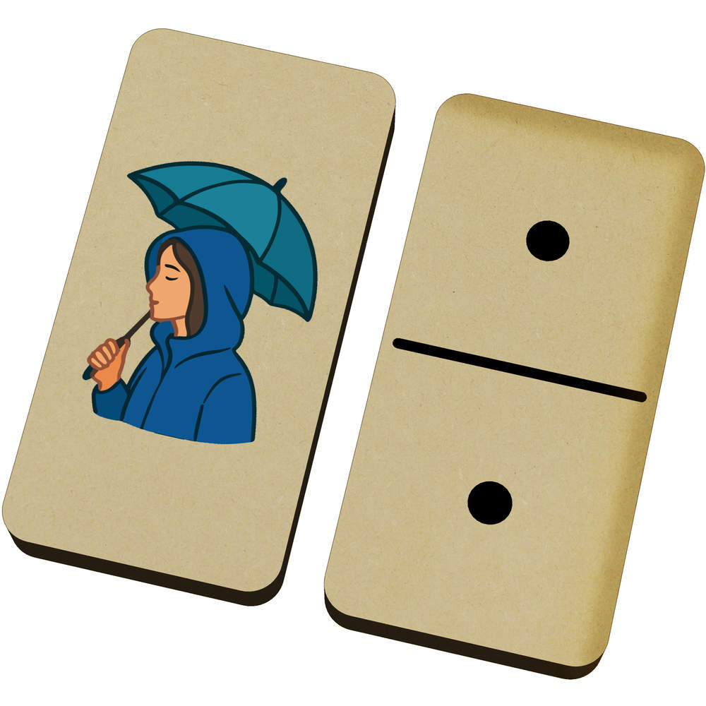 'Rainy Day Woman with Umbrella' Domino Set & Box (DM00051643)