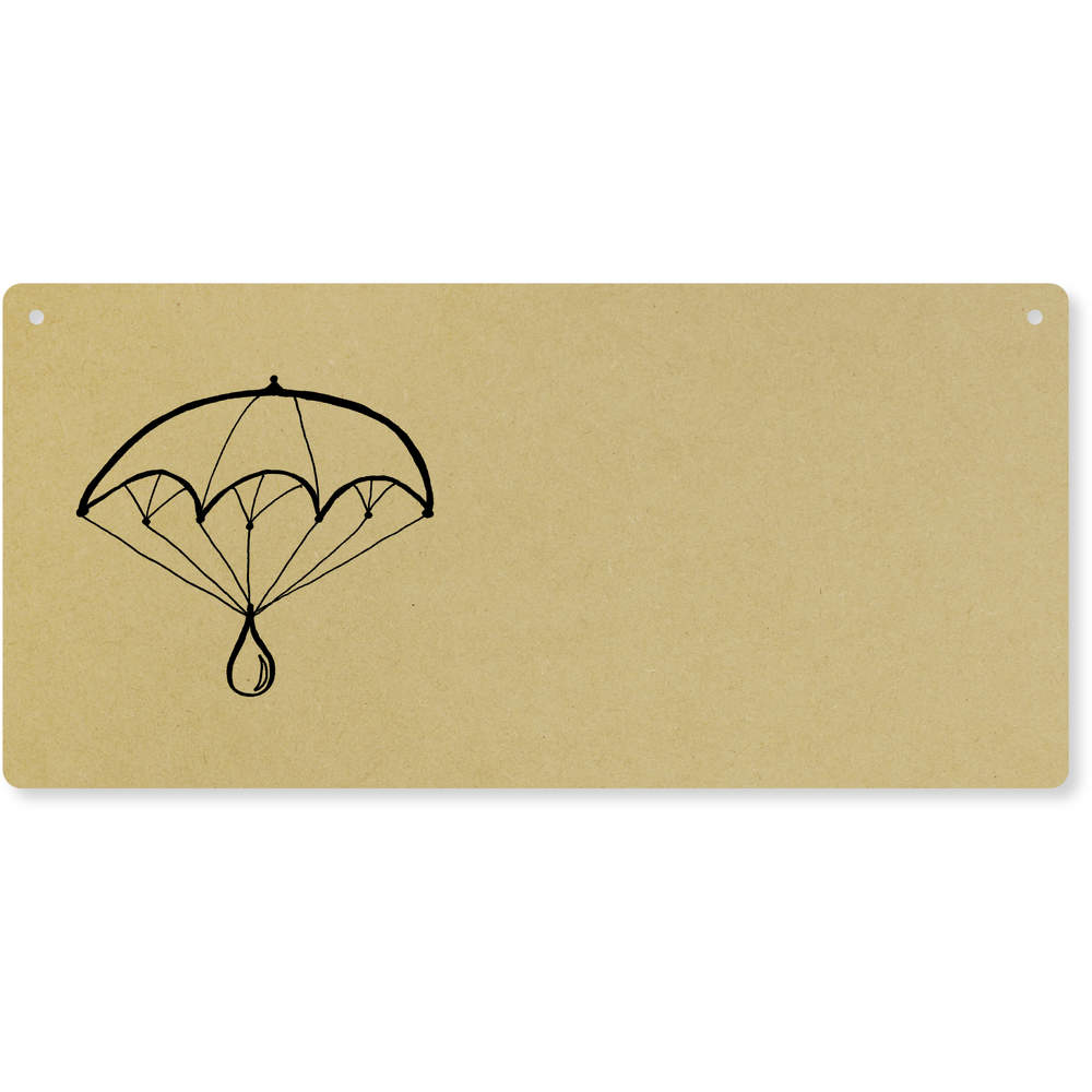 'Raindrop With Parachute' Large Wooden Wall Plaque / Door Sign (DP00010441)