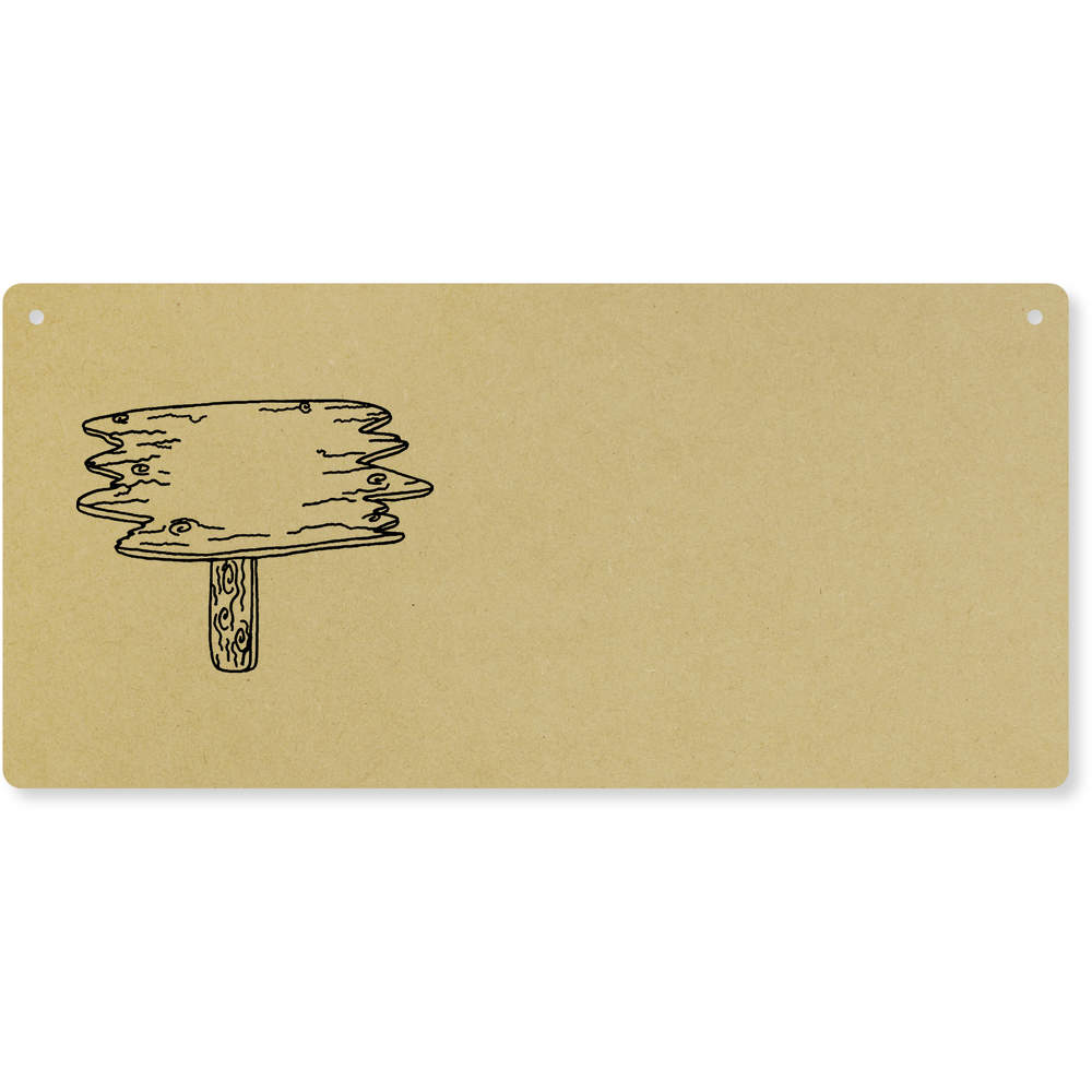 'Blank Wooden Sign' Large Wooden Wall Plaque / Door Sign (DP00014611)