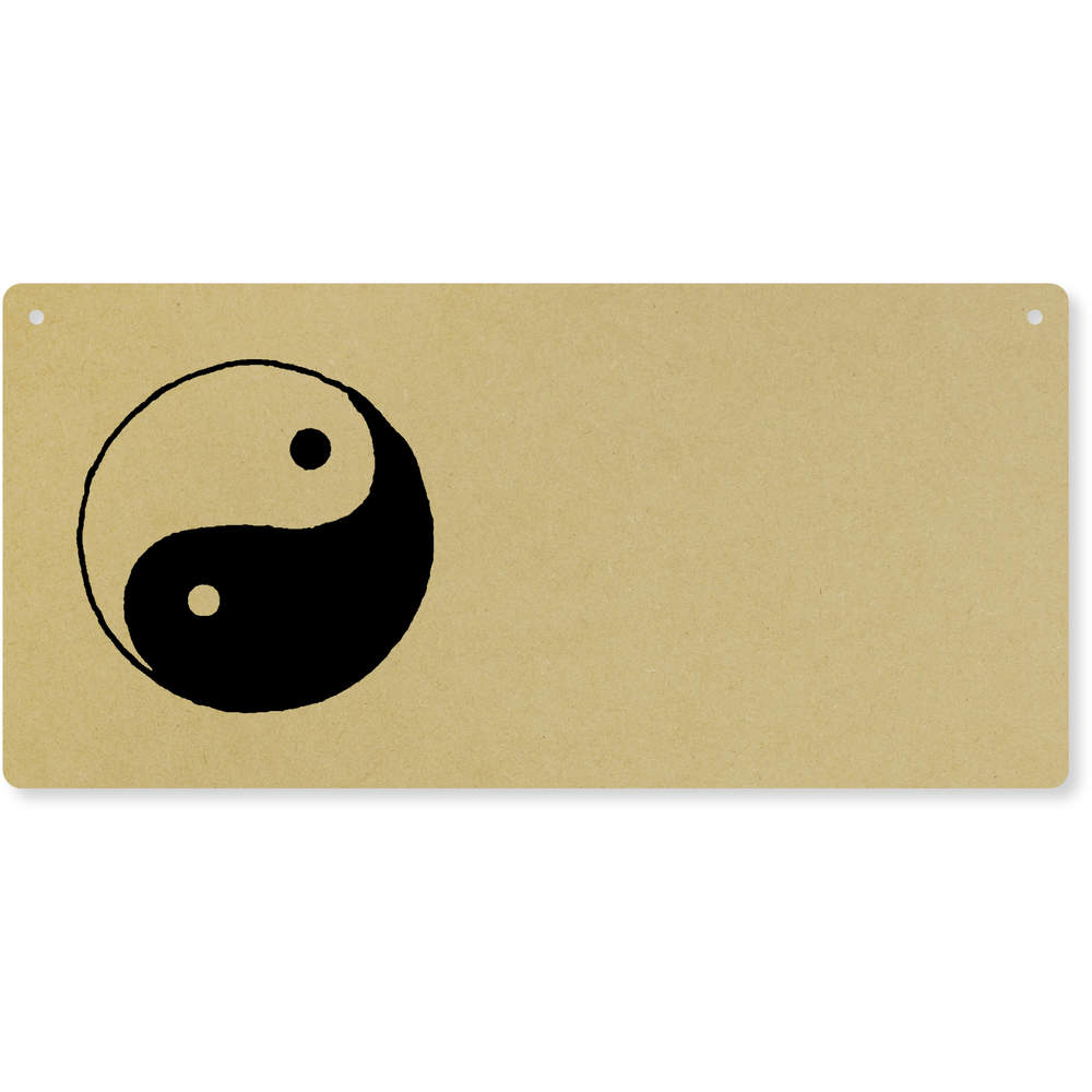 'Yin & Yang Symbol' Door Plaque / Wall Sign - Decorative Hanging Sign for Bedrooms, Homes, Offices and Gifts (DP00014680)