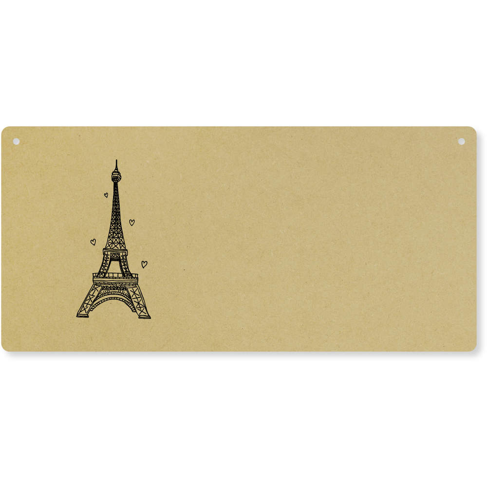 'Eiffel Tower' Large Wooden Wall Plaque / Door Sign (DP00016187)