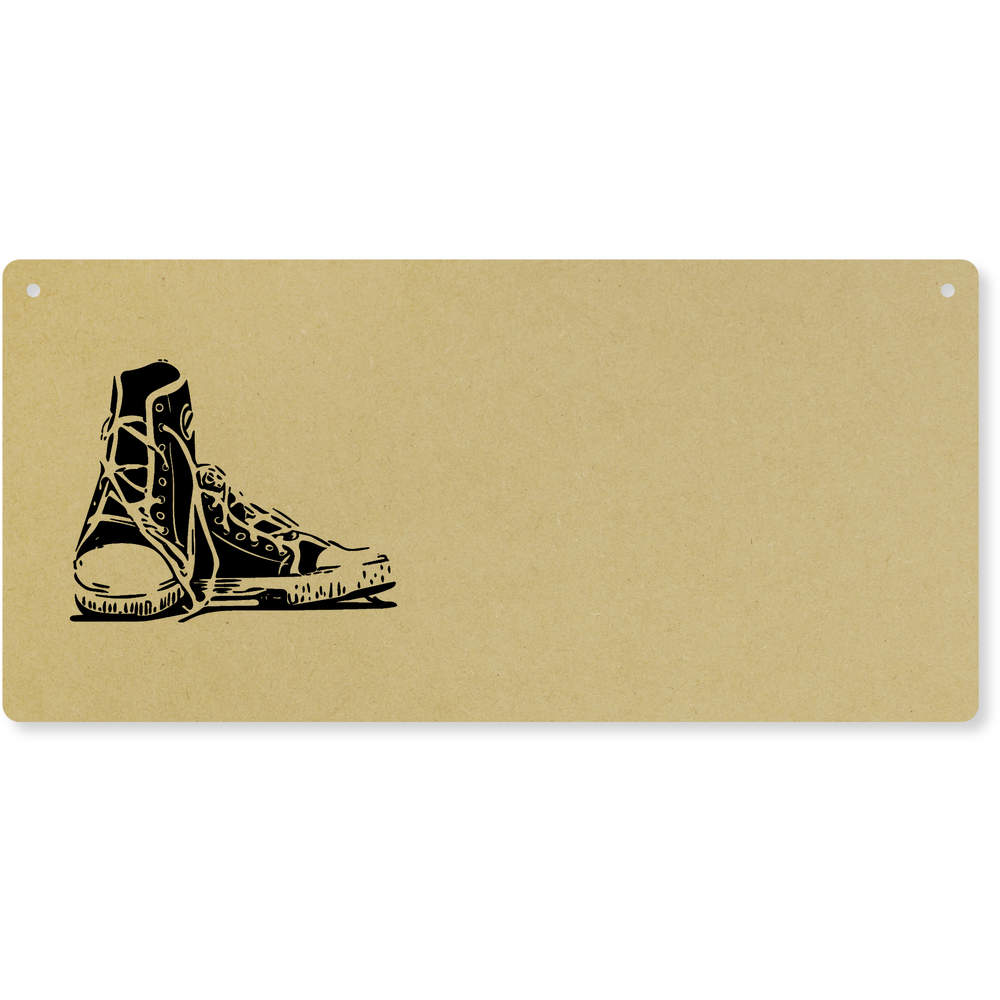 'Skate Shoes' Large Wooden Wall Plaque / Door Sign (DP00019556)