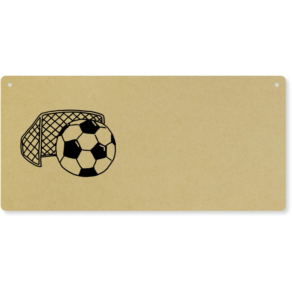 'Football & Net' Large Wooden Wall Plaque / Door Sign (DP00021482)