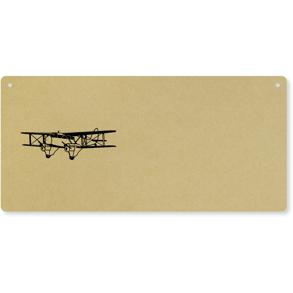 'Dragon Rapide Aircraft' Large Wooden Wall Plaque / Door Sign (DP00022692)