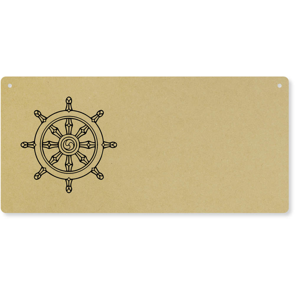 'Buddhist Symbol' Large Wooden Wall Plaque / Door Sign (DP00029374)