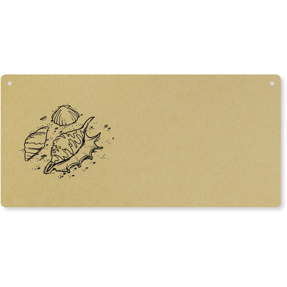 'Sea Shells' Large Wooden Wall Plaque / Door Sign (DP00034112)