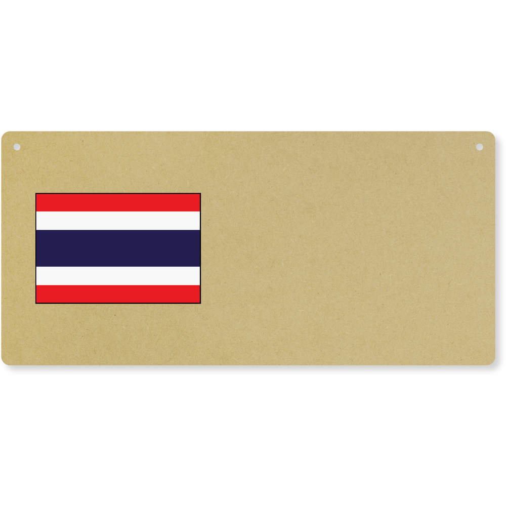 'Thailand Flag' Large Wooden Wall Plaque / Door Sign (DP00037552)