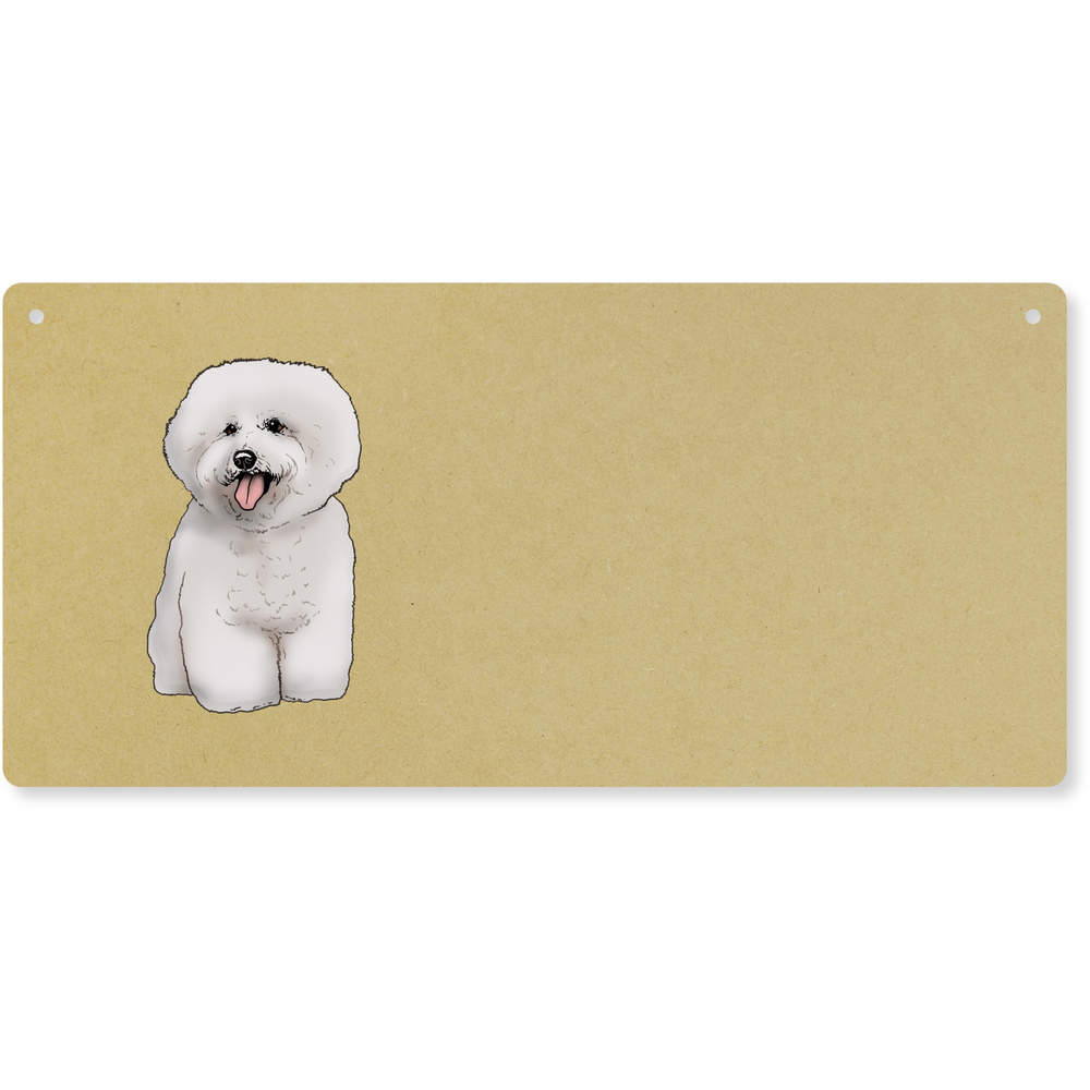 'Bichon Frise Dog' Large Wooden Wall Plaque / Door Sign (DP00046528)
