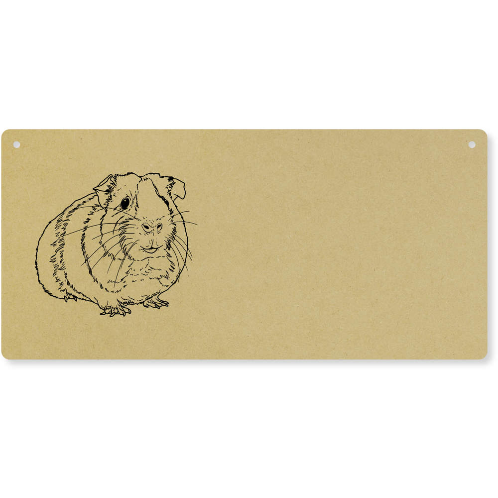 'Guinea Pig' Large Wooden Wall Plaque / Door Sign (DP00046951)