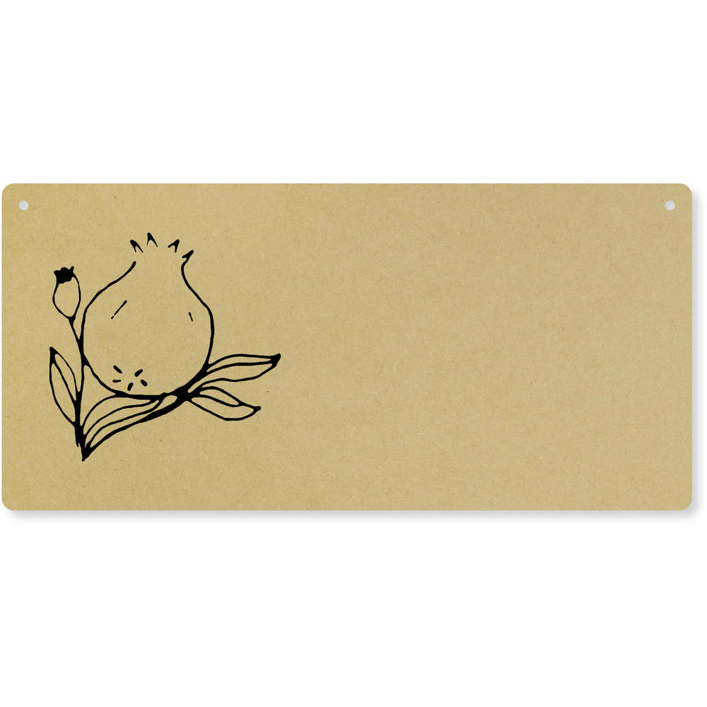 'Growing Pomegranate' Large Wooden Wall Plaque / Door Sign (DP00048454)