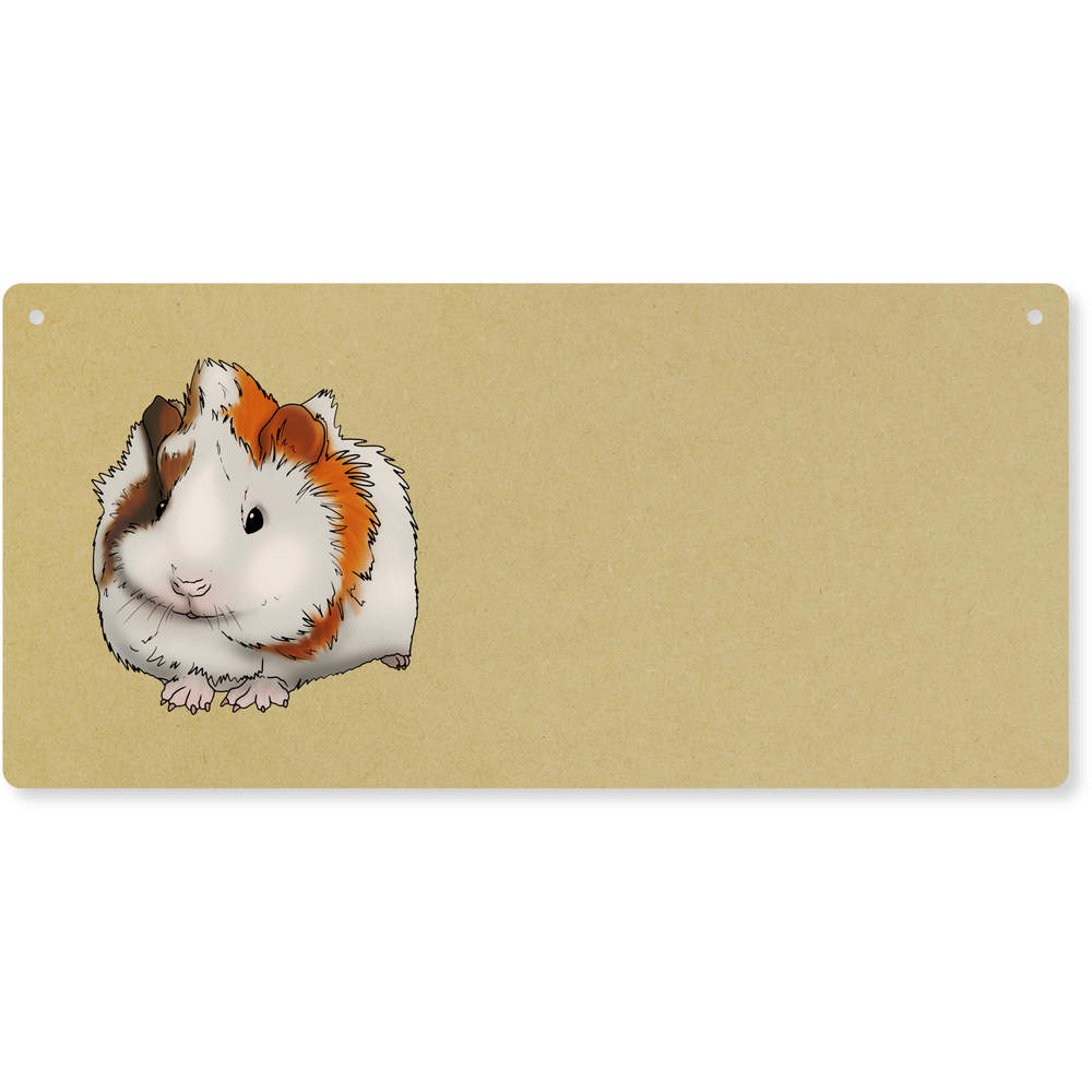 'Guinea Pig Pup' Large Wooden Wall Plaque / Door Sign (DP00048635)