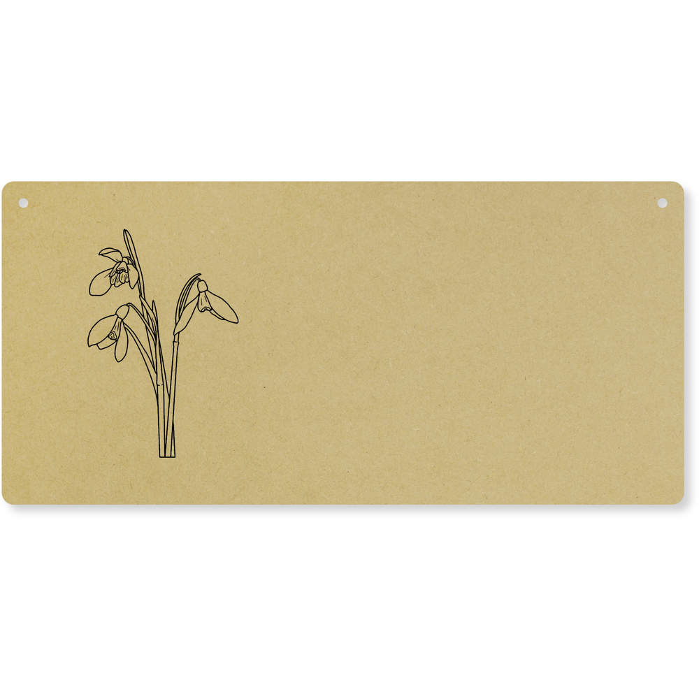 'Winter Snowdrops' Large Wooden Wall Plaque / Door Sign (DP00049924)