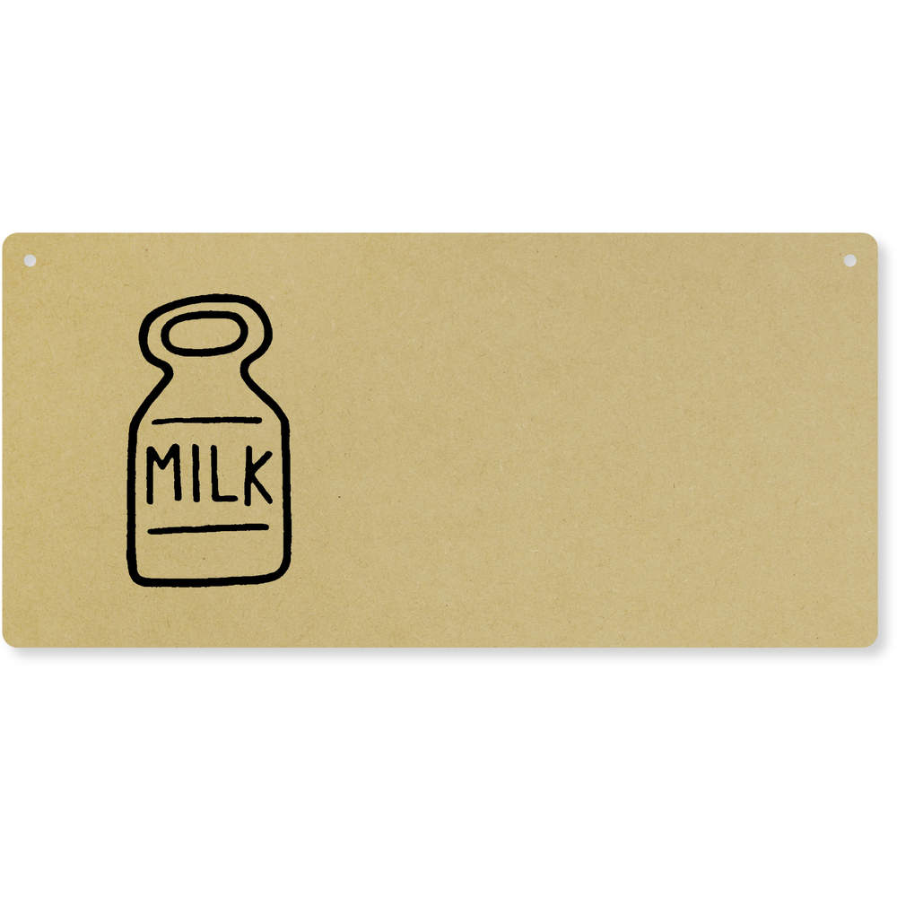 'Milk Bottle' Large Wooden Wall Plaque / Door Sign (DP00051255)