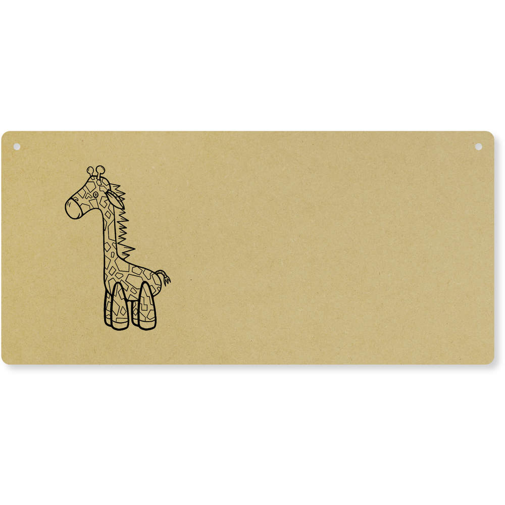 'Giraffe' Large Wooden Wall Plaque / Door Sign (DP00055265)