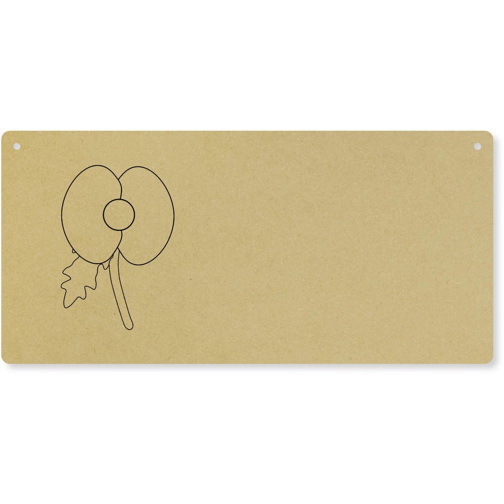 'Poppy' Large Wooden Wall Plaque / Door Sign (DP00055565)