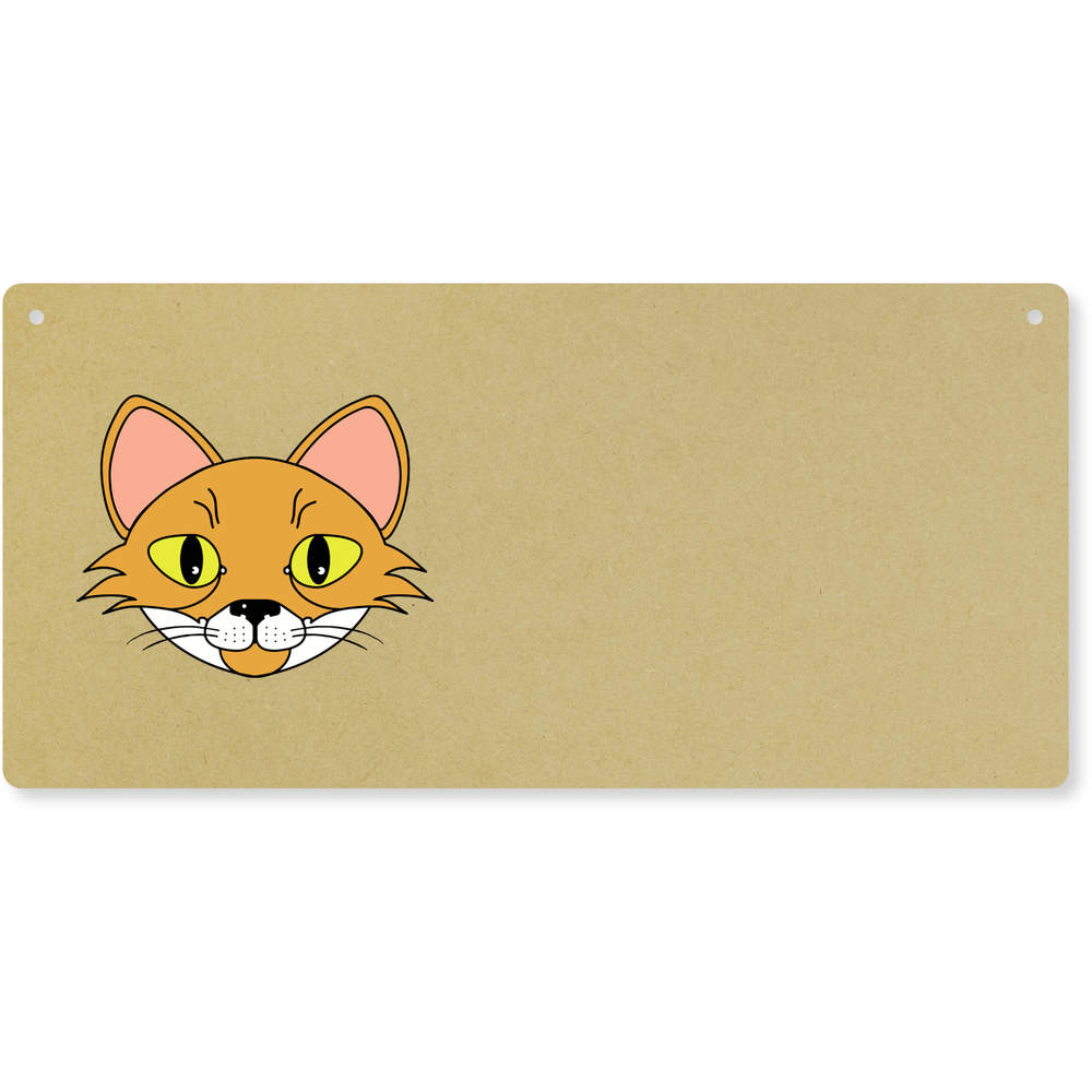 'Ginger Cat' Large Wooden Wall Plaque / Door Sign (DP00056498)