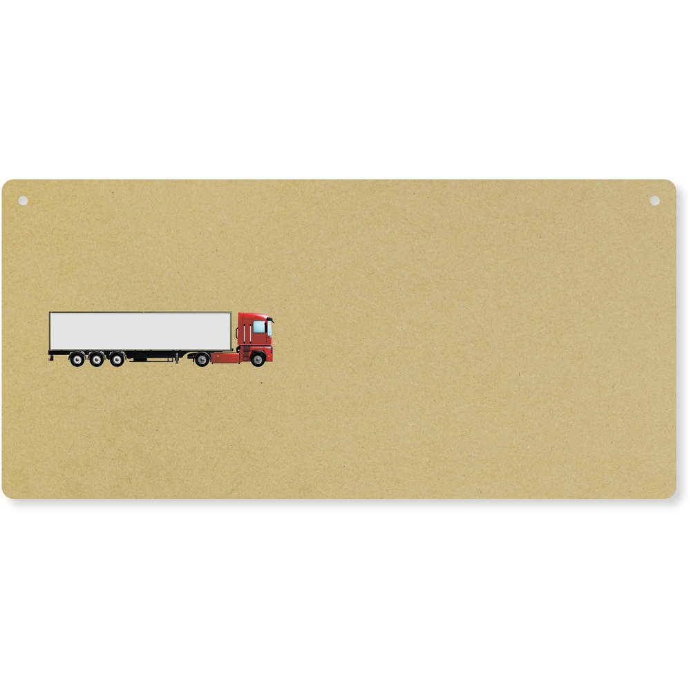 'Heavy Goods Truck' Large Wooden Wall Plaque / Door Sign (DP00059005)